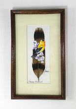 Load image into Gallery viewer, Bird Art on Feathers | Framed
